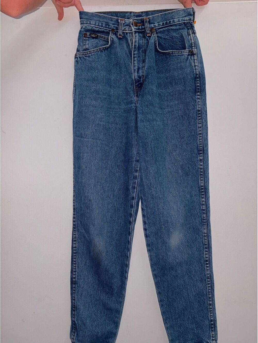 chic Vintage High Waist Jeans Medium Wash 8